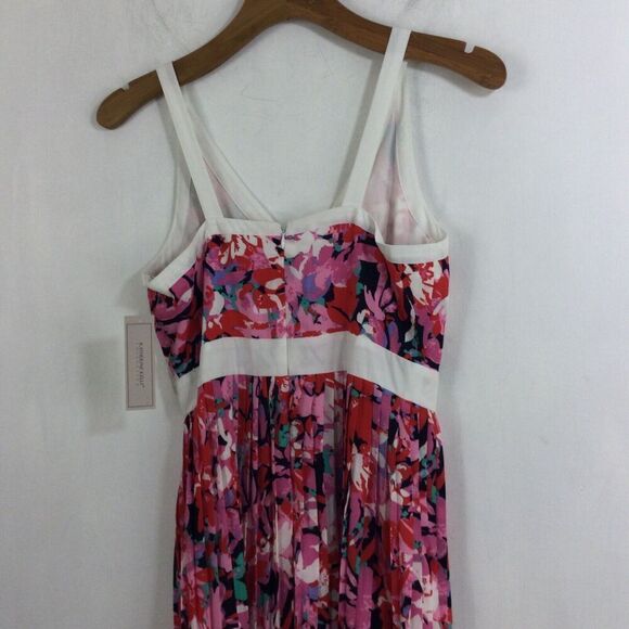 Katherine Kelly Quinn Floral Sleeveless V-Neck Pleated Dress Spring Blooms 4 NWT - Picture 5 of 13
